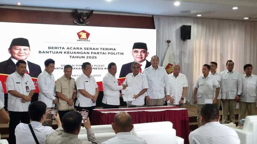 gerindra terima dana parpol rp 20 miliar dari pemerintah 1747807771234 169