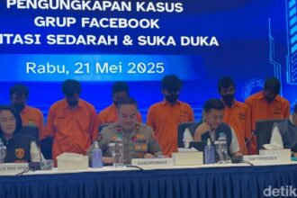 jumpa pers kasus grup fb fantasi sedarah dan suka duka di bareskrim polri rumondangdetikcom 1747814007259 169