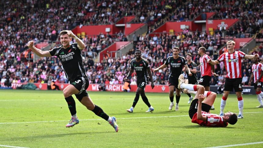 kieran tierney arsenal southampton vs arsenal liga inggris premier league 1748189385050 169