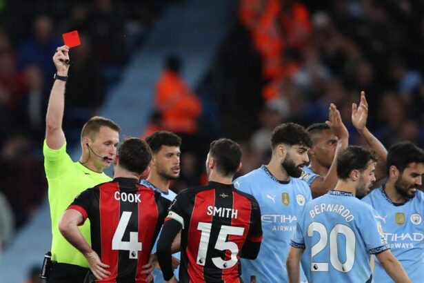 manchester city vs bournemoouth liga inggris premier league lewis cook kartu merah 1747777826807 169
