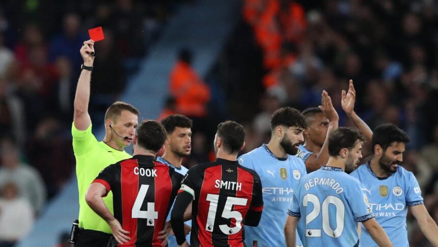 manchester city vs bournemoouth liga inggris premier league lewis cook kartu merah 1747777826807 169
